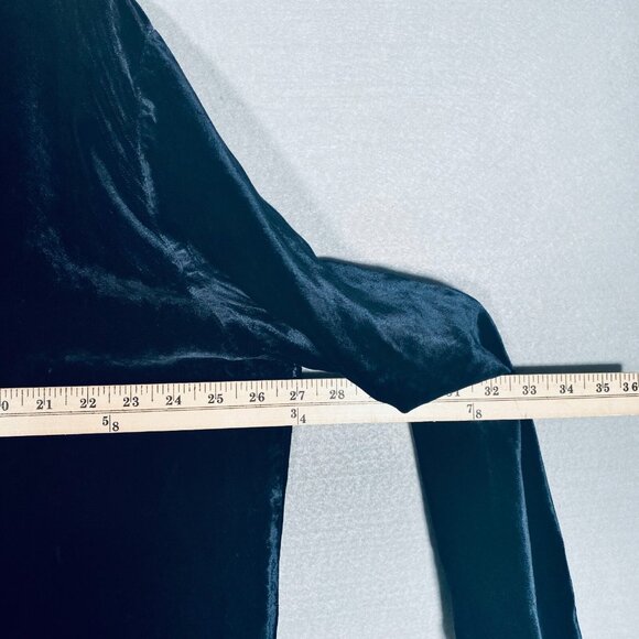 CP Shades Top Womens L Black Velvet Button Up Tunic Collared - Picture 9 of 11